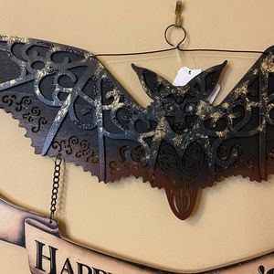 SOLD Happy Hallow’s Eve Bat Sign